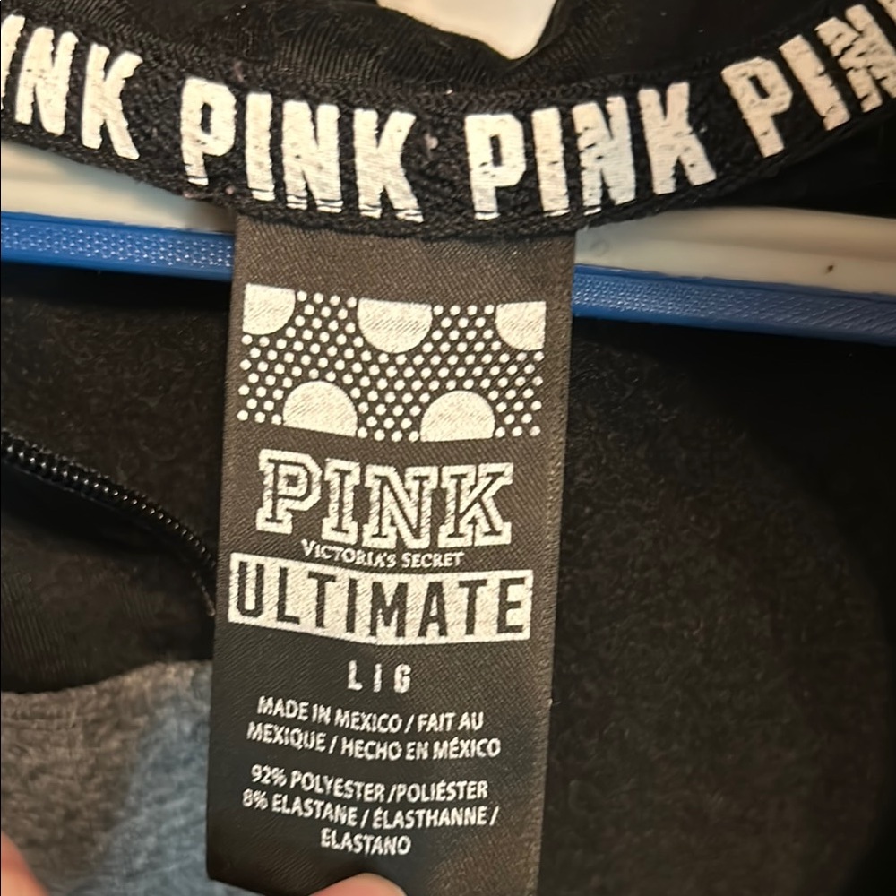 PINK Black and Gray Long Sleeve pullover - Picture 3 of 6